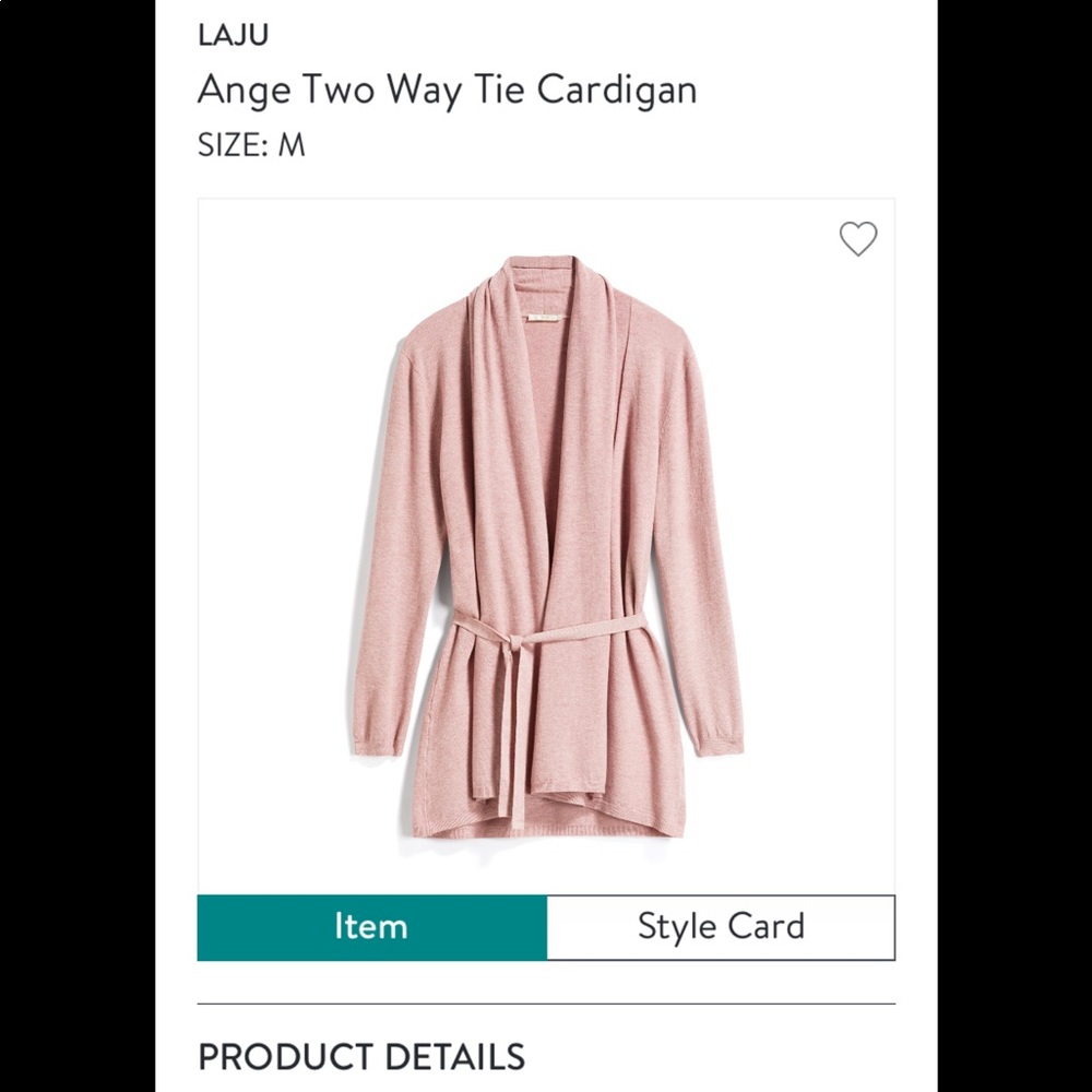 Laju pink tie cardigan